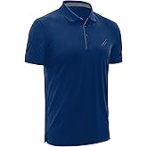 NY Threads Men's Golf Polo Shirt UPF 70+ Regular Fit Moisture Wicking Quick Dry Performance Short Sleeves Polo
