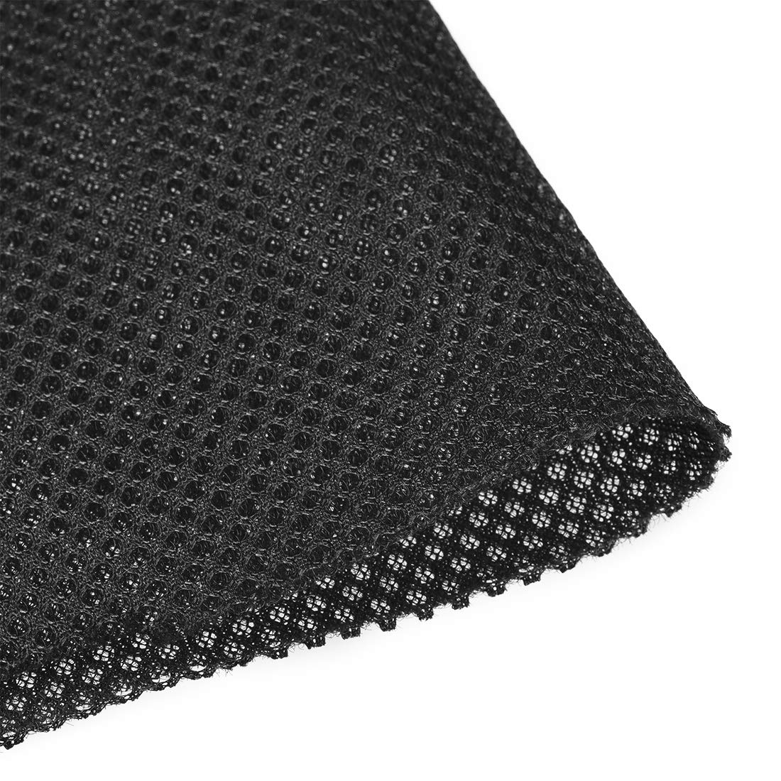 sourcing map Black Speaker Mesh Grill Cloth (not cane webbing) Stereo Box Fabric Dustproof Cloth 100cm x 160cm 40 inches x 63 inches