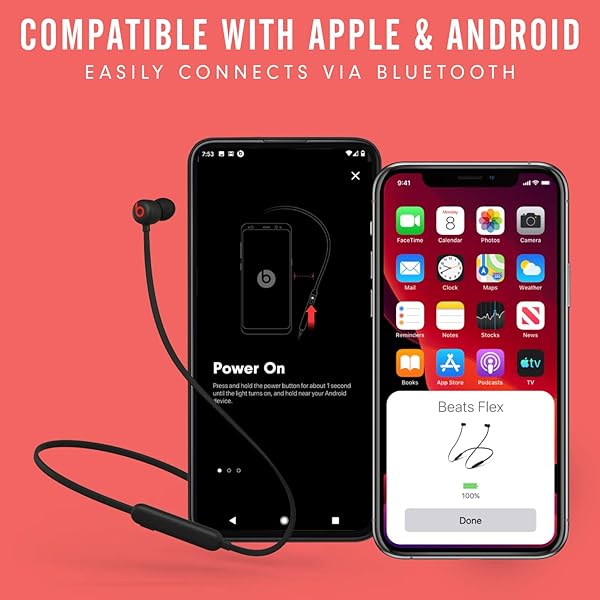 BEATS FLEX WIRELESS EARBUDS – APPLE W1 HEADPHONE CHIP, MAGNETIC EARPHONES, CLASS 1 BLUETOOTH, 12 HOURS OF LISTENING TIME, BUILT-IN MICROPHONE – BLACK