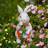 Goodeco Rabbit Statue Solar Garden Lights 20cm Resin Outdoor Decor view 9