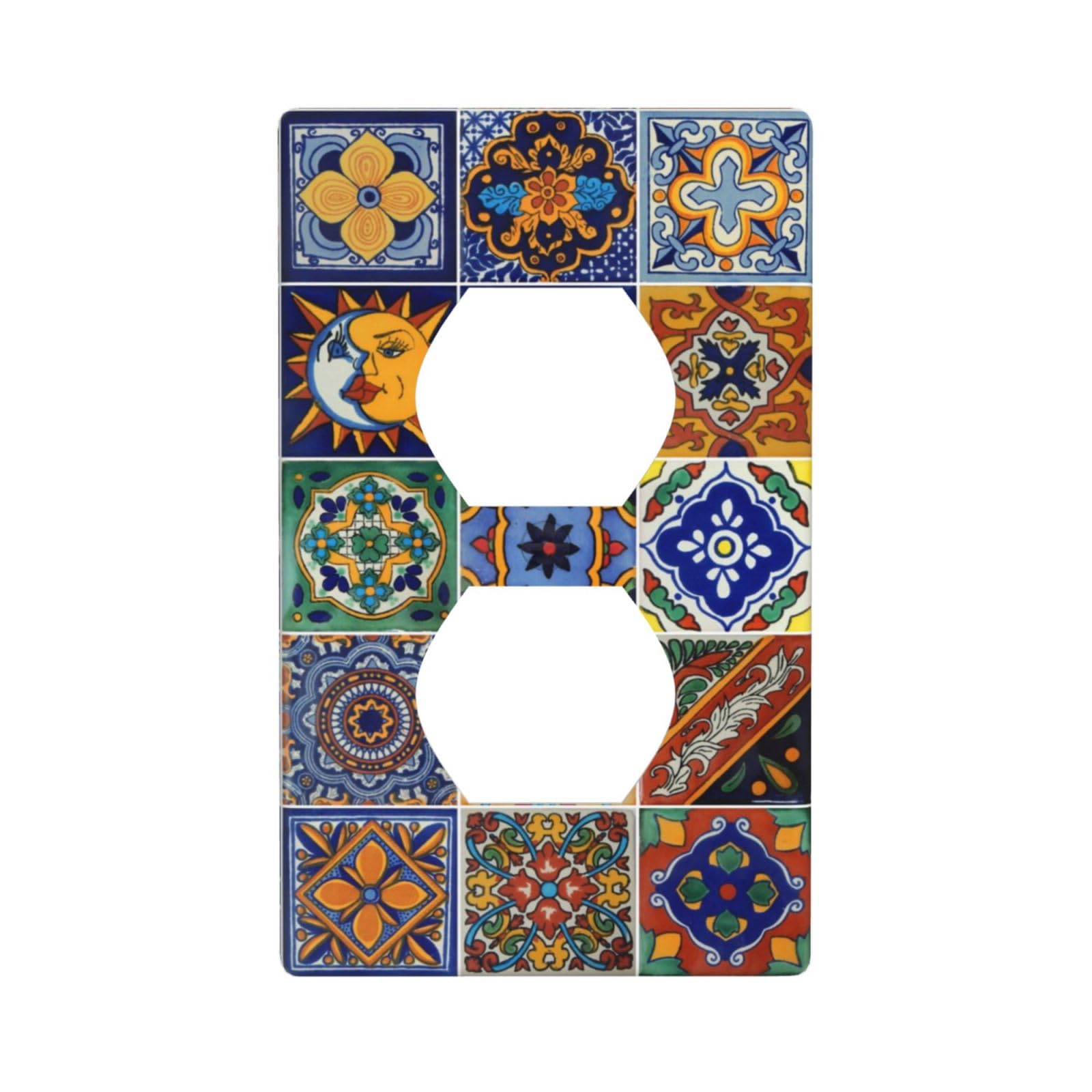 Mexican Talavera Tiles Duplex Outlet Cover
