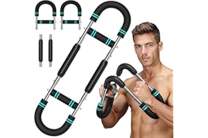 Holifada Twister Arm Trainer,40-100lb Adjustable Chest Workout Device,Portable Power Twister Bar,Twist Arm Trainer,Forearm Strengthener Exerciser Spring Resistance for Home Fitness