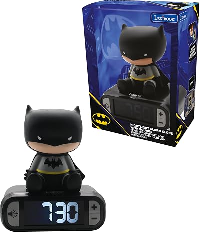 Lexibook Batman Nightlight Alarm Clock RL800BATLXB Kids Wake Time