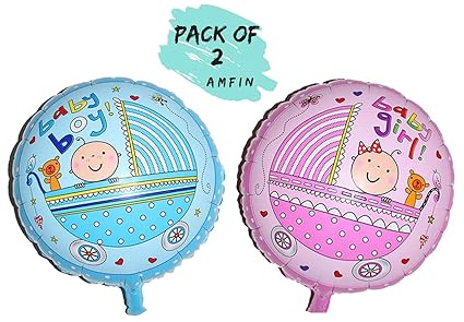 Buy Amfin 17 Inch Baby Shower Foil Balloons Baby Boy And Baby