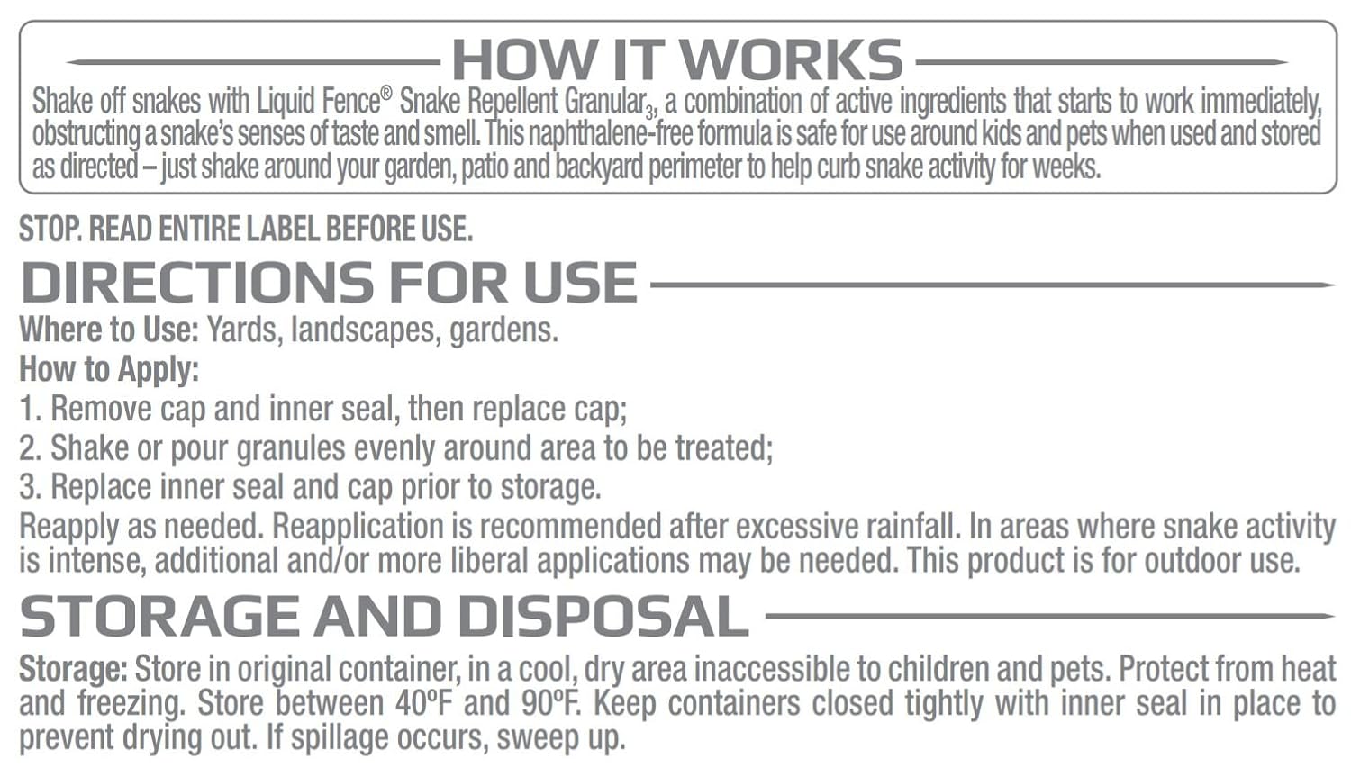 Amazoncom Liquid Fence Snake Repellent Granular 2 Lb Garden