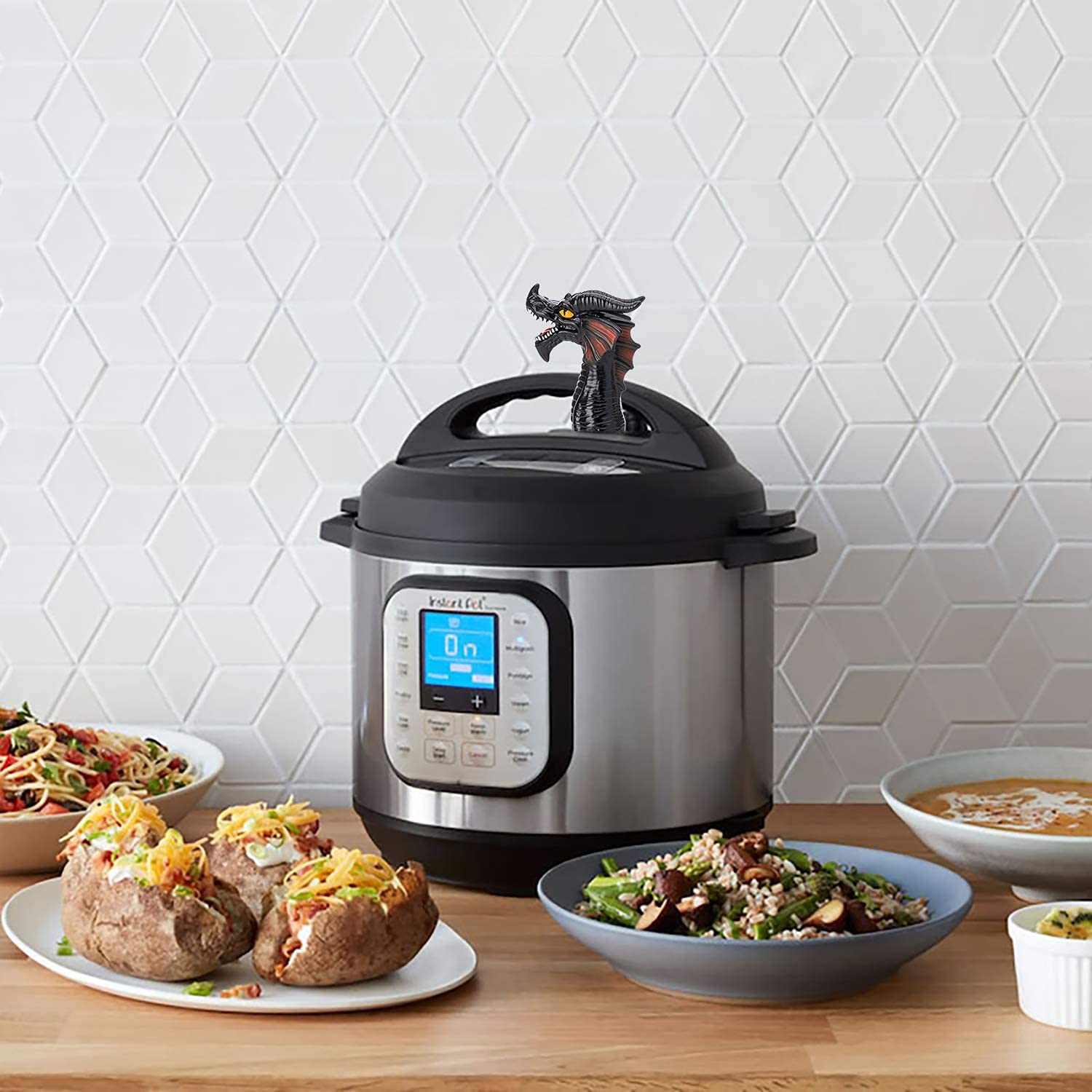 Yolococa Steam Release Diverter For Instant pot Cupboards/Cabinets protector 360° Redirect Silicone Kitchen Accessory