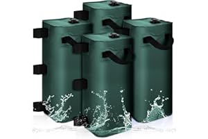 ILLUMINEW 4 Pack Canopy Water Weight Bag, Water Tent Weights Set of 4 Leg Weights for Gazebo, Pop Up Canopy, Canopies, Tent (Green 25L)