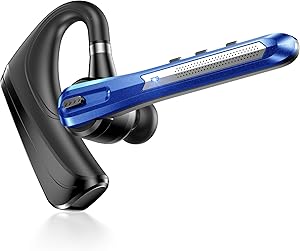 Bluetooth Headset [Upgraded] Active Noise Cancelling Bluetooth Headphones, Bluetooth Earpiece CVC8.0 Dual-Mic Hands-Free V5.0 Comfortable Earbud 240 Hrs Standby Time for Business/Workout/Driving