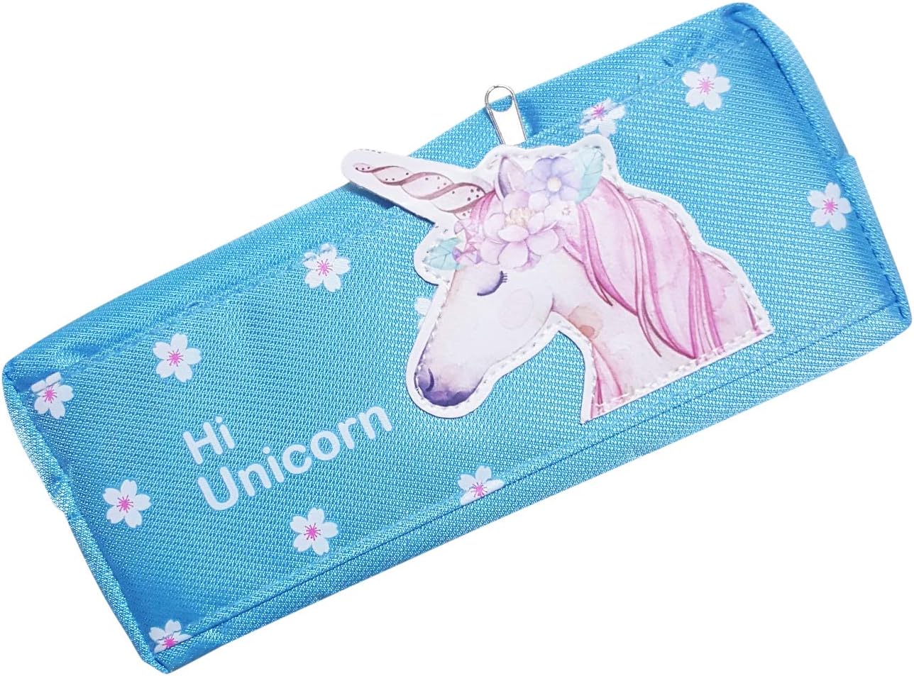 ONOTIC 3D Unicorn Multipurpose Organizer Pencil Pouch Stationary Pouch for Girls (Blue)