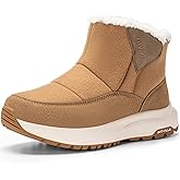 FitVille Wide Diabetic Womens Snow Boots Wide Width Winter Boots for Women Fur Lined Warm Ankle Boots for Pain Relief