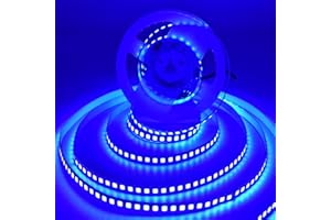 SUYOOULIN LED Light Strip, 16.4ft 600 Units SMD 5054 LEDs(5050 Upgraded), 16000LM Flexible 12V DC Non-Waterproof Light Strips, LED Ribbon, DIY Christmas Home Kitchen Indoor Party Decoration (Blue)