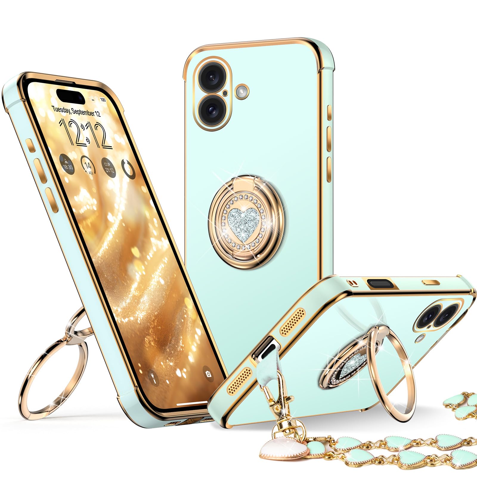 XYZ for iPhone 16 Plus Case with Stand, Phone Case