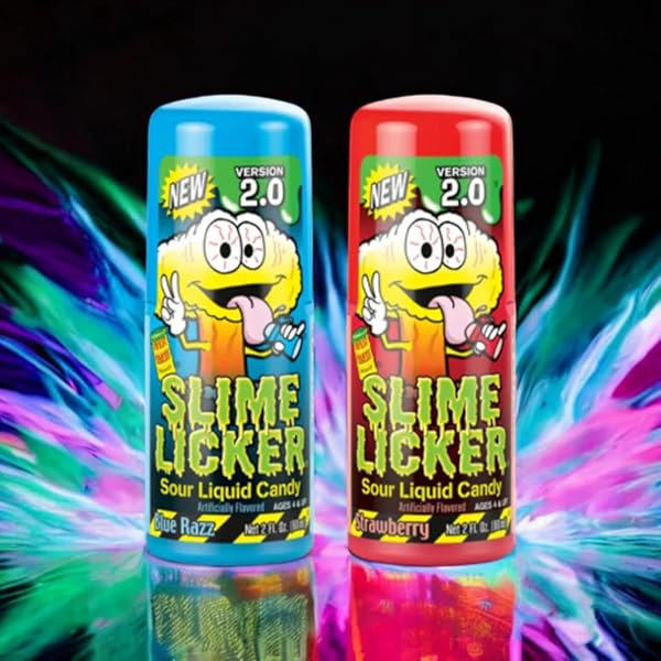 TOXIC WASTE SLIME LICKERS CANDY 2.0, BLUE RASPBERRY & STRAWBERRY – 2 OUNCE (PACK OF 12), ROLLER CANDY NEW VERSION! – BUNDLED WITH MUNCH MANIA ACCESSORY