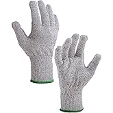 SATA 1 Pair Class C Cut-resistant Uncoated gloves, Level 5 Protection Safety Gloves, Cutting Safety Complies with CE EN388 standards （9 Size）