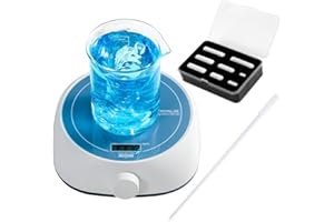 AYINLAB Speed Control LED Digital Magnetic Stirrer, Stir Plate,Lab Magnetic Mixer with 8pcs Magnetic Stirring Bars & 25cm/9.8inch Stirring Bar Retriever for Making Yeast and Liquid Stirring,Max 4000ml