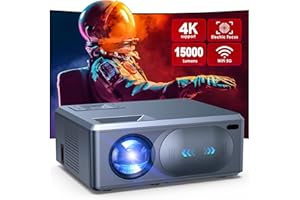 [Electric Focus] 4K Projector with 5G WiFi and Bluetooth, 15000L JOWLURK Mini Portable Projector, Outdoor Movie Projector, Home Theater Projector for iPhone/Android/TV Stick/HDMI/USB/Laptop/DVD/PS5