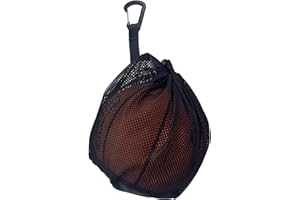 Single Ball Bag with Zipper Pocket,Single Ball Bag,Single Mesh Ball Bag,Drawstring Football Storage Bag Backpack Ball Net for