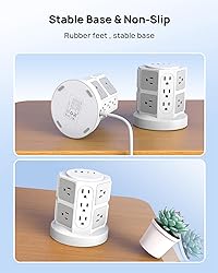 TROND Tower Surge Protector Power Strip with 14