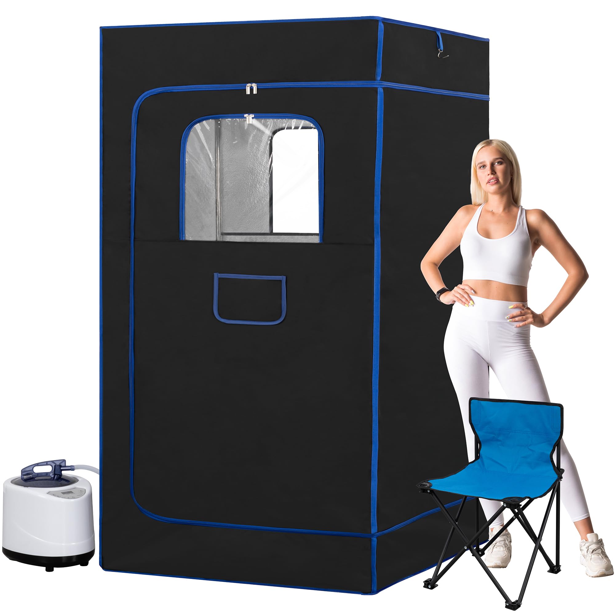 Photo 1 of ***Heater is missing***
ALTLER Portable Sauna, Full Size, Steam Tent Sauna Box with 3.0L Steamer, Remote Control, Folding Chair, 9 Levels