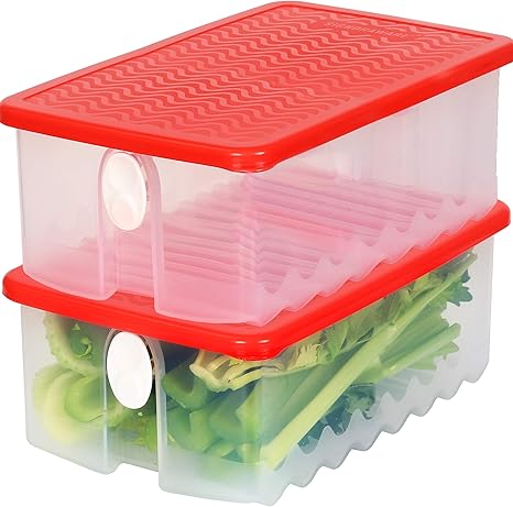 contenedor de almacenamiento con tapa ventilada para frutas y verduras frescas apto para lavavajillas congelador refrigerador 100 seguro para