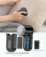 homeasy Fabric Shaver Portable Lint Remover 2 Speeds 6-Leaf Blades Black view 5
