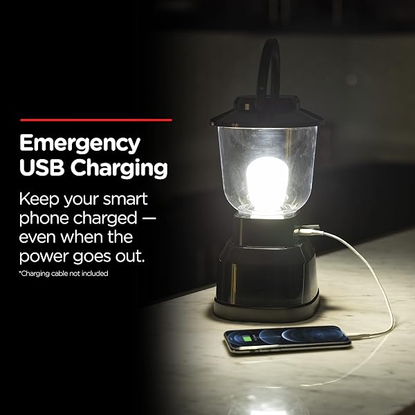 ENBRIGHTEN LED LARGE CAMPING LANTERN, BATTERY POWERED, USB CHARGING, 800 LUMENS, 200 HOUR RUNTIME, CARABINER HANDLE, HIKING GEAR, EMERGENCY LIGHT, BLACKOUT, STORM, HURRICANE