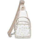 MUSEVOS Clear Bag for Stadium Events, Clear Purse Stadium Crossbody Bag, Transparent Sling Bag for Concerts Sports