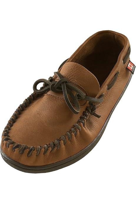 mens wide moccasin slippers
