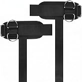 LIGORVEX Lifting Straps with Dual D-Rings, 5mm Padded Weightlifting Straps | Dual Steel D-Rings, 5mm Padded Support, Non-Slip Grip, For Cable Machines, Deadlifts &amp; Pull-Ups, Pack of 2