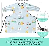 PewinGo Weaning Bib Full Cover Waterproof Long Sleeve Grey view 4