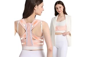 WNIEYO Back Brace Posture Corrector for Women Shoulder Straightener for Upper and Lower Back Pain Improving Postura Support Belt for Scoliosis (Pink,Small/Medium)