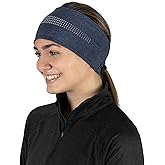 TrailHeads Womens Ponytail Headband - Reflective, Moisture Wicking Hair Headband for Running, Winter - Adrenaline Series