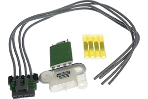 APDTY 084545 Blower Motor Switch Resistor Kit w/ Wiring Harness Pigtail Connector For 2004-2008 Chevrolet Colorado / 2003-200