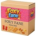 Foxy Fane 120 count Deluxe Snack Box - Ultimate Gift Care Package with Variety Assortment of Crackers, Cookies, Candy, Chips & other Snacks - Bulk Bundle of Delicious Treats (120 Snacks)