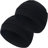Simapu 100% Cotton Skull Caps for Men Women, Sleeping Cap Beanie for Locs | Lightweight, Soft, Breathable Skully Hats Head Cover, Moisture-Wicking, Sweat Shield, Cycling Running Gym Sports Helmet Liner