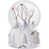 MUMTOP Christmas Snow Globes, Snow Globe with Music Box Cardinals Water Globe Winter for Home Chapel Holiday Christmas Decorations and Gifts