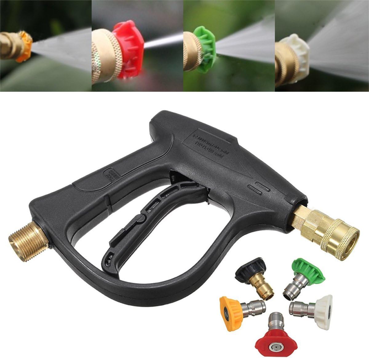 MATCC High Pressure Washer Gun 3000 PSI Car Washer Gun With 5 Nozzles for Car Pressure Power Washers: Automotive
