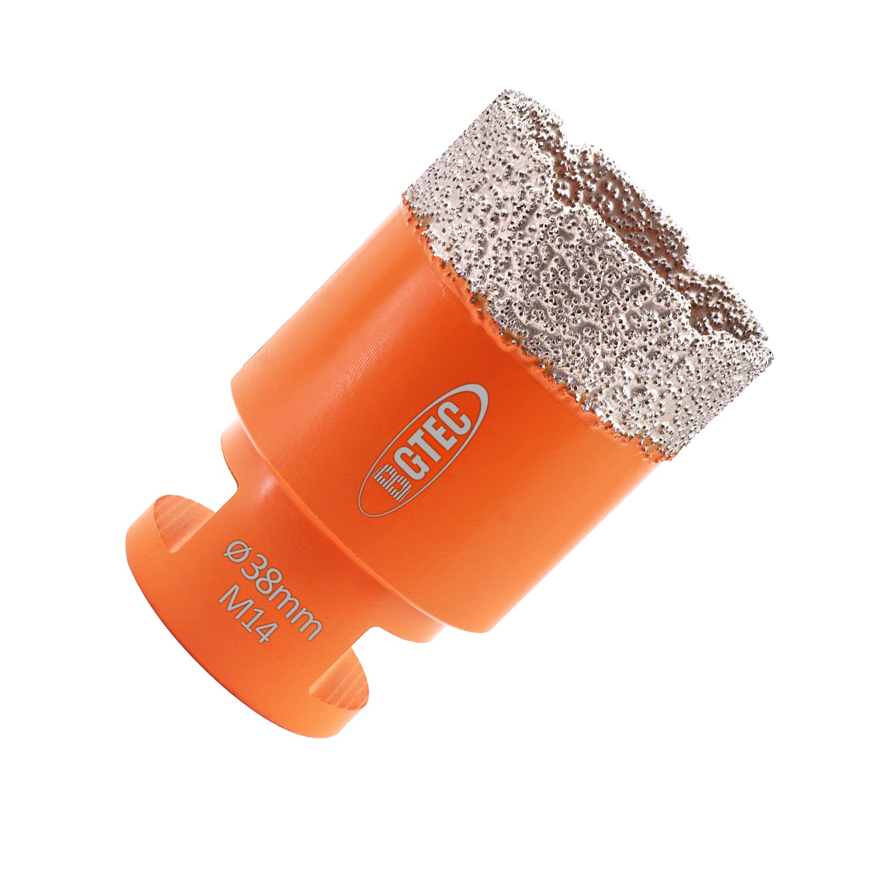 BGTEC Diamond Drill Bit Tile Hole Saw 38mm with M14 Thread for Porcelain Ceramic Tile Granite Marble Masonry Granite Stone Vacuum Brazed Bit 60mm Length