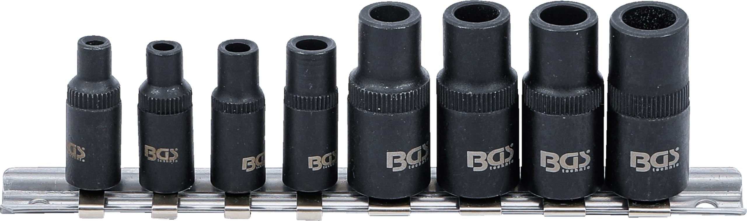 BGS 9771 | Tap Adaptor Socket Set | 6.3 mm (1/4") / 10 mm (3/8") Drive | 8 pcs.