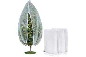 Homoda Fruit Tree Netting Cover with Zipper & Drawstring, 2 Packs 6ft x 6ft Insect Bird Barrier Netting for Garden Protection, Ultra Fine Mesh Garden Netting