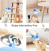 Migipaws Interactive Flapping Bird Cat Toy with Catnip USB Rechargeable view 3