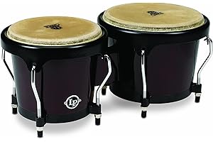 LATIN PERCUSSION Lp Lpa601 Aspire Oak Bongos With Black Hardware Dark Wood