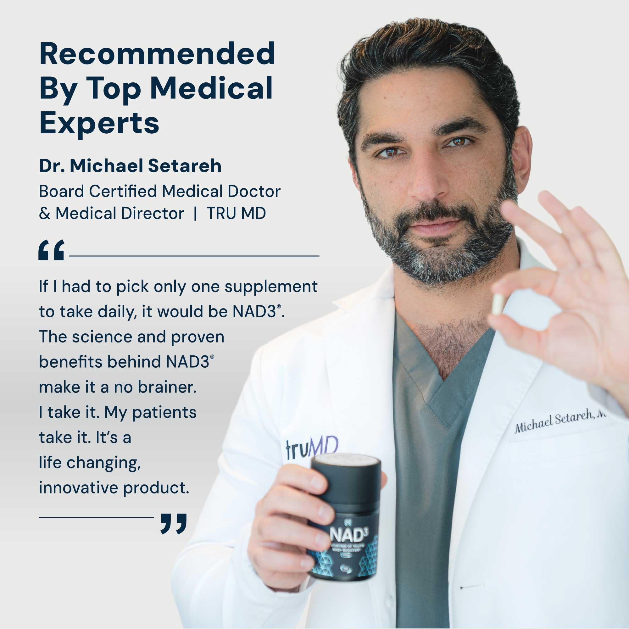 HPN NAD3 Clinical NAD+ Booster, Cellular Health & Natural Energy - NAD Supplement for Healthy Aging, Metabolic Support, NRF2 & Longevity, Nicotinamide Riboside & NMN Alternative, 60ct, 30-Day Supply