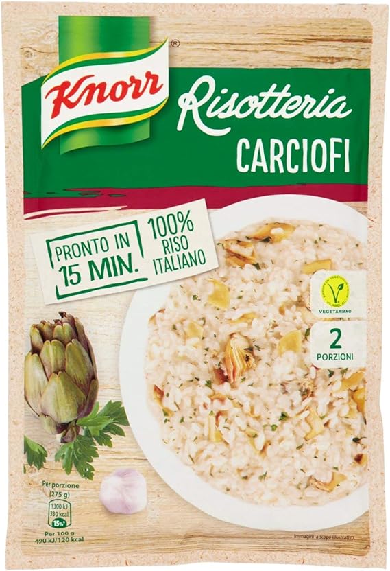 Knorr Risotteria Carciofi, 2 Porzioni Pronte in 15 Minuti, 175g Amazon
