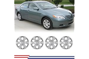 CPW 16 Inch Hubcaps Fit for 2007-2011 Toyota Camry, Wheels Rim Cover Replacement Fit for 2007-2011 Toyota Camry Hybrid 16'' Steel Wheels, ABS & PC Material Hub Caps Set of 4 (16'', Lacquer)