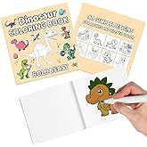 Fyeoxle 1Pack Dinosaur Coloring Books 8.3"x8.3" 40 Sheets Coloring Books Simple Stress Anxiety Relief Thick Paper No Bleeding Color Booklets for Dinosaur Theme Rewards Prizes Party Supplies