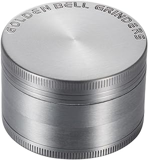 LIHAO Pollen Grinder Crusher für Spice,Kräuter,Gewürze,Herb,Kaffee 4-teiliges Set mit Pollen Scraper (Antike Silbrig)