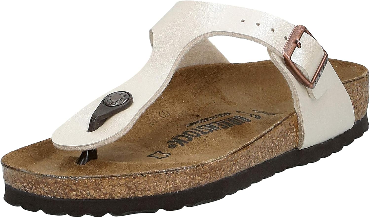 Amazon.com | Birkenstock GIZEH Birko-Flor, Women's Flip Flop Sandals, Ivory (Graceful Pearl 