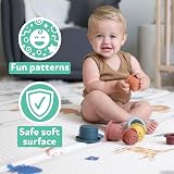 Nuby Foldable Reversible Baby Play Mat 150 x 200 cm Safari XXL 0M+ view 4