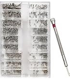 Kit De Reparación 1100 Piezas: Tornillos Micro De Acero Inoxidable Para Gafas, Relojes Y Electrónica Con Destornillador Y Pinzas